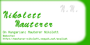 nikolett mauterer business card